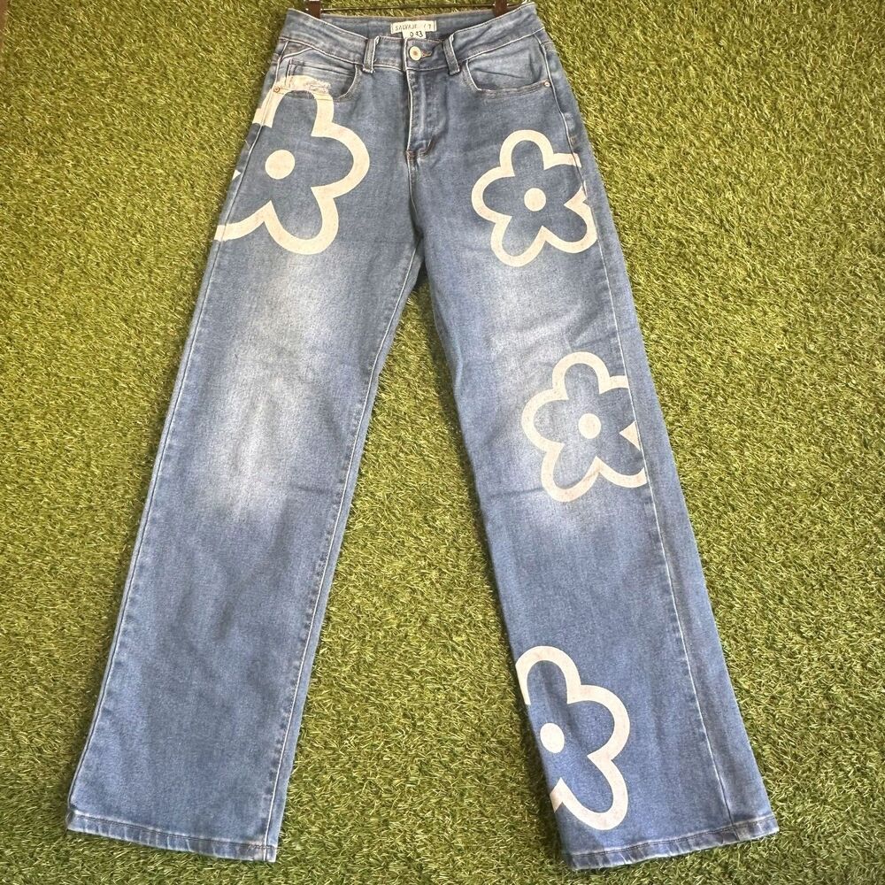 Salvaje Women’s Jeans Size 7 Blue‎ Denim Classic Straight Fit Casual